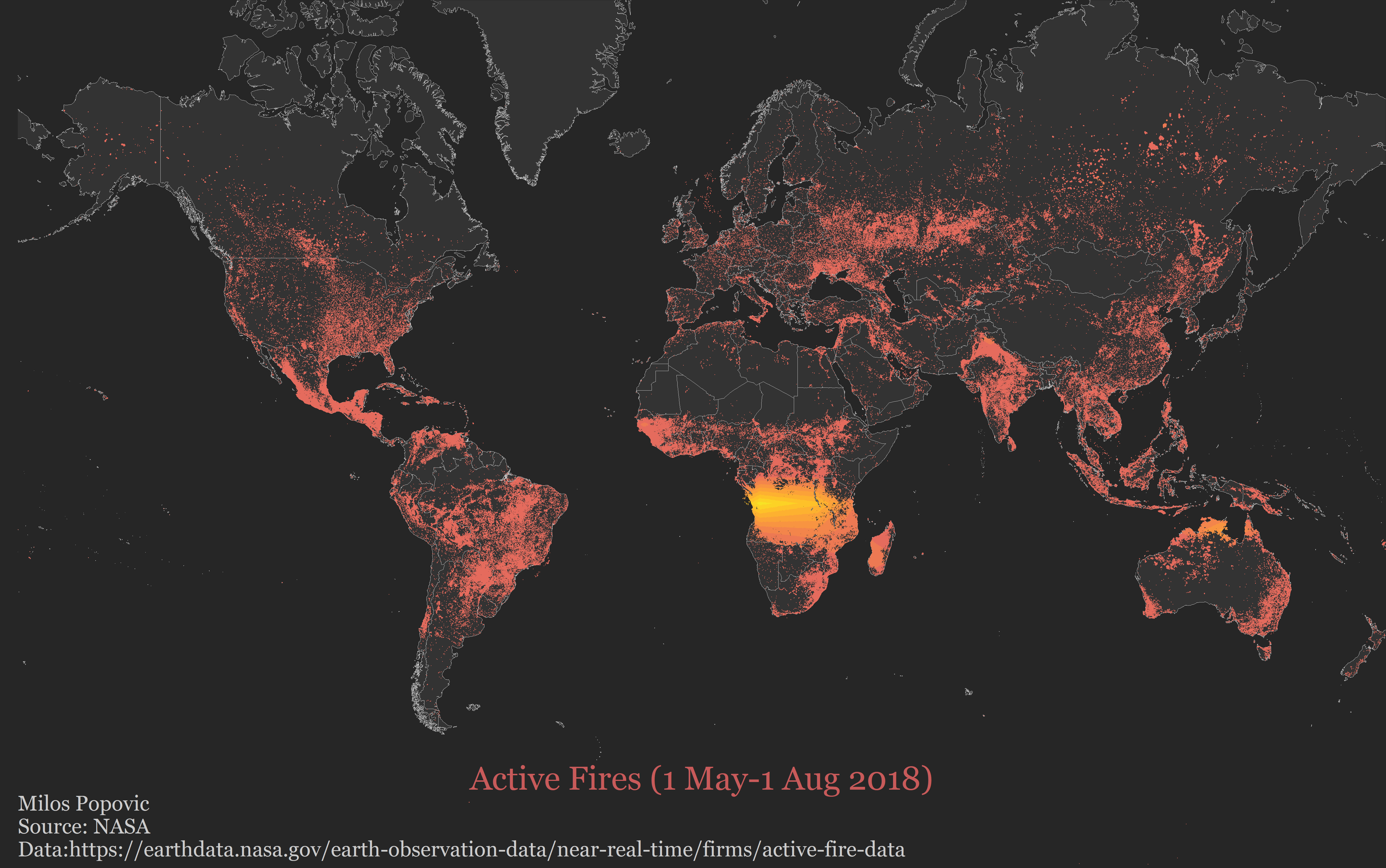 Wildfires Around The World Map - United States Map